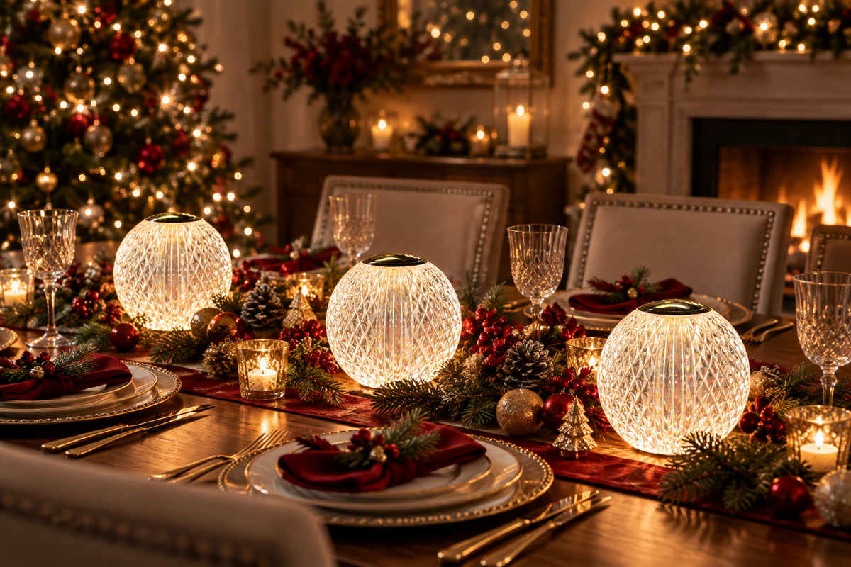Crystal Effect Rechargeable Globe Lamp