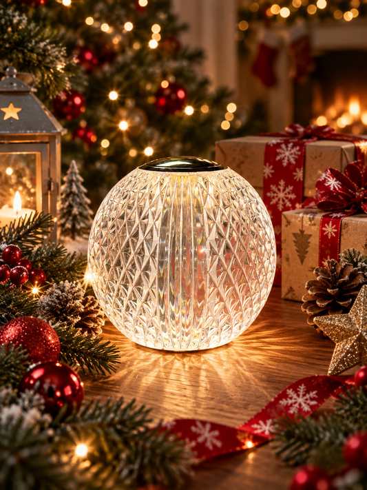 Crystal Effect Rechargeable Globe Lamp