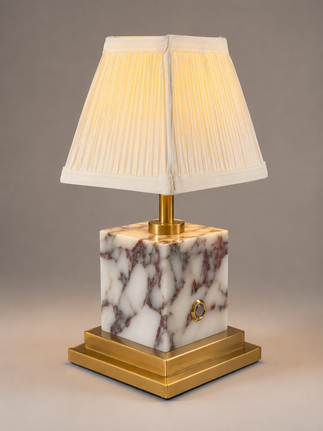 Violetta Marble & Brass Rechargeable Table Lamp