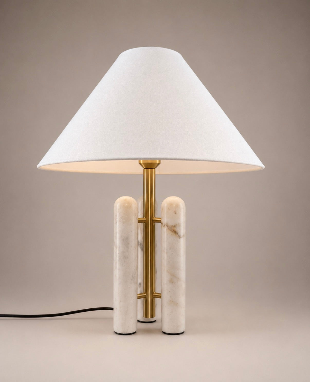 Sculptural Marble Table Lamp